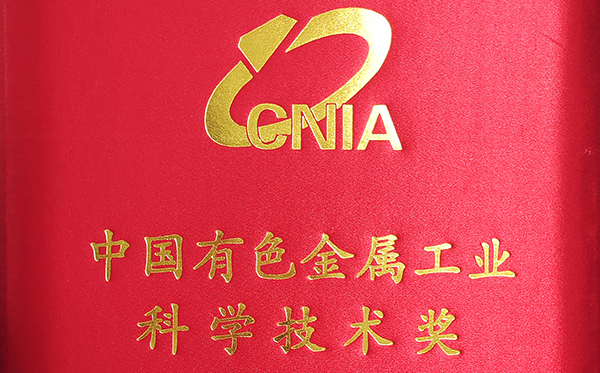 頂立科技項目榮獲中國有色金屬工業科學技術獎一等獎